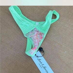 For Love And Lemons Lime Green Thong
